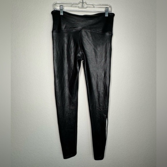 Spanx Faux Leather Side Stripe Leggings- Sz XL‎ - Picture 2 of 6